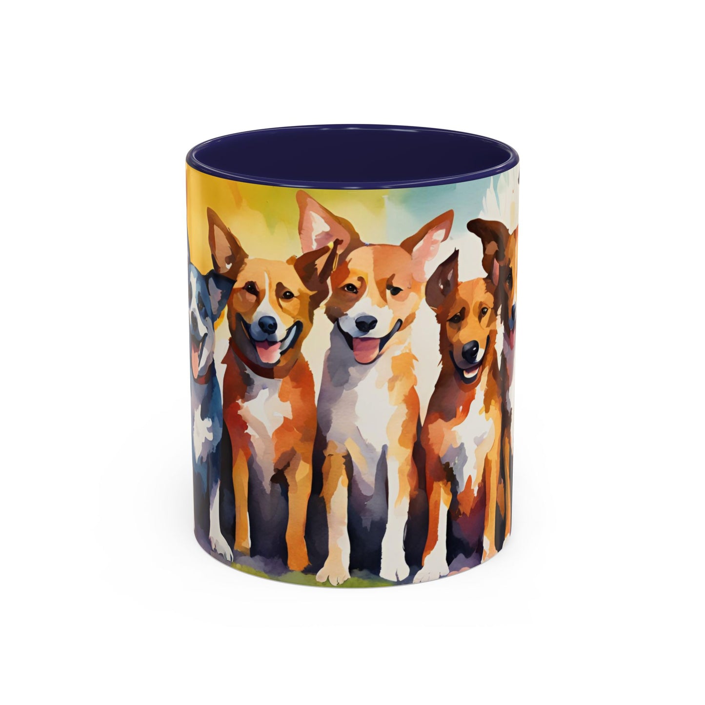 Multicoloured Doggies 11 Accent Mug 11oz