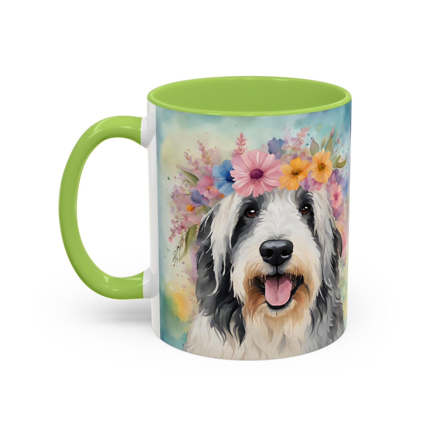 Bearded Collie 02 Accent Coffee Mug - Dog Lover Gift