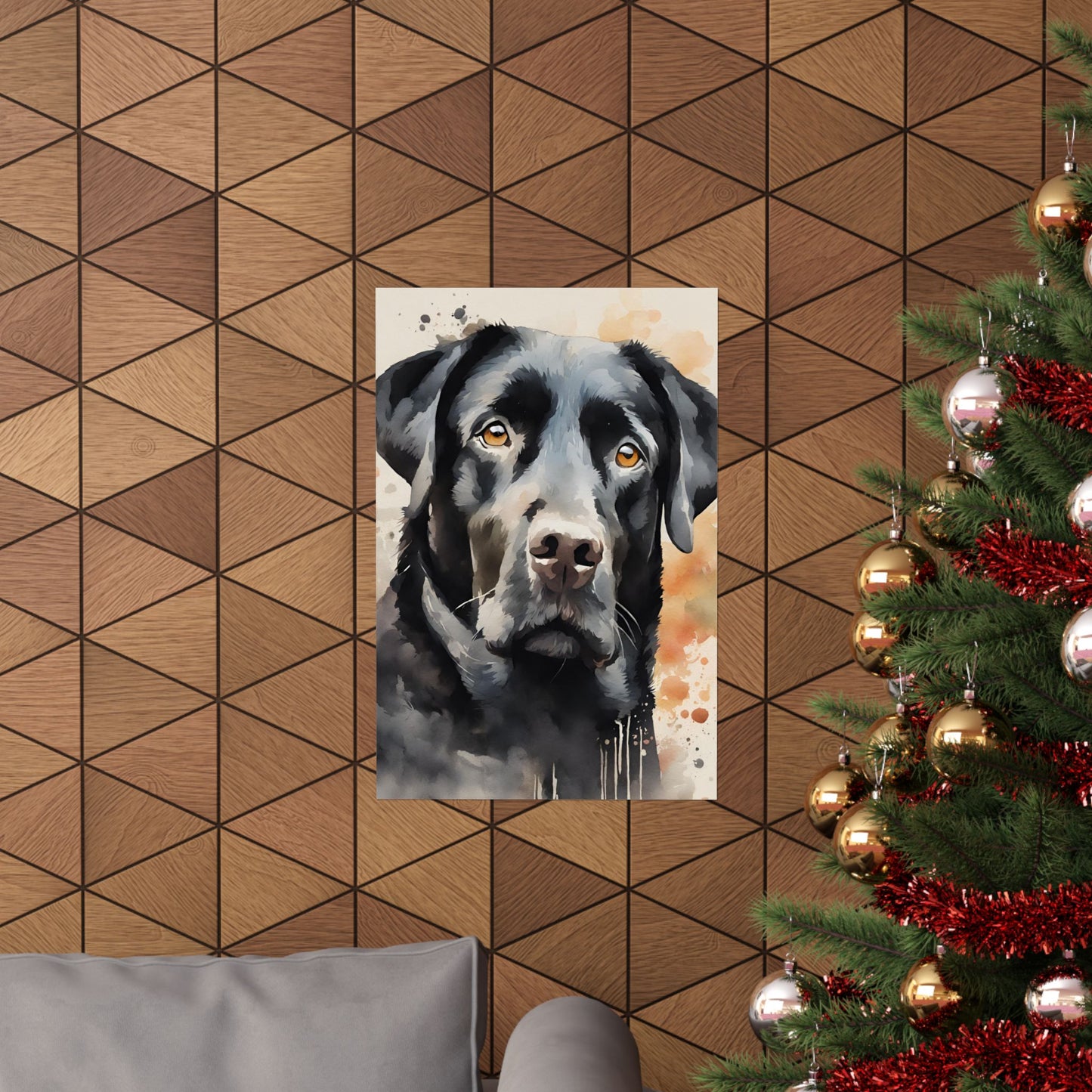 Dogs Black Labrador 01 Matte Vertical Poster