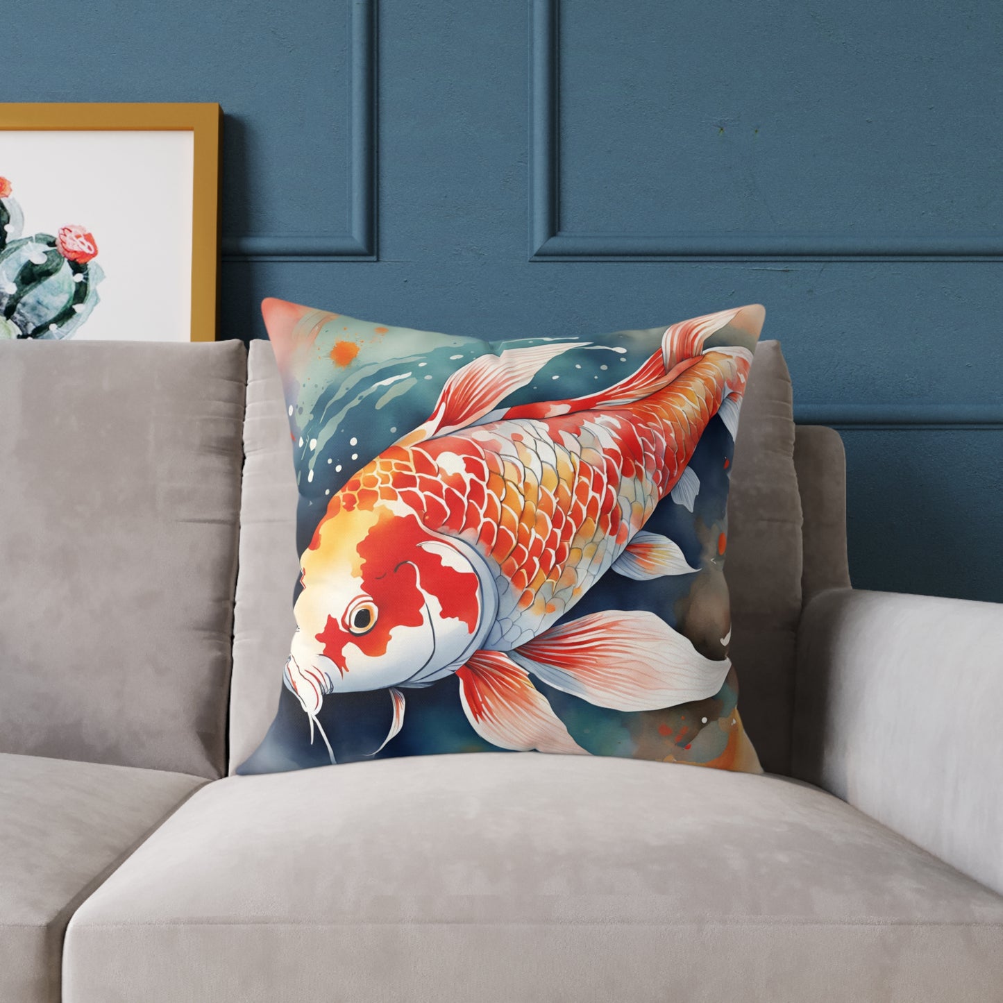 Koi Carp 04 Poly Pillow - Natures Beauty Design