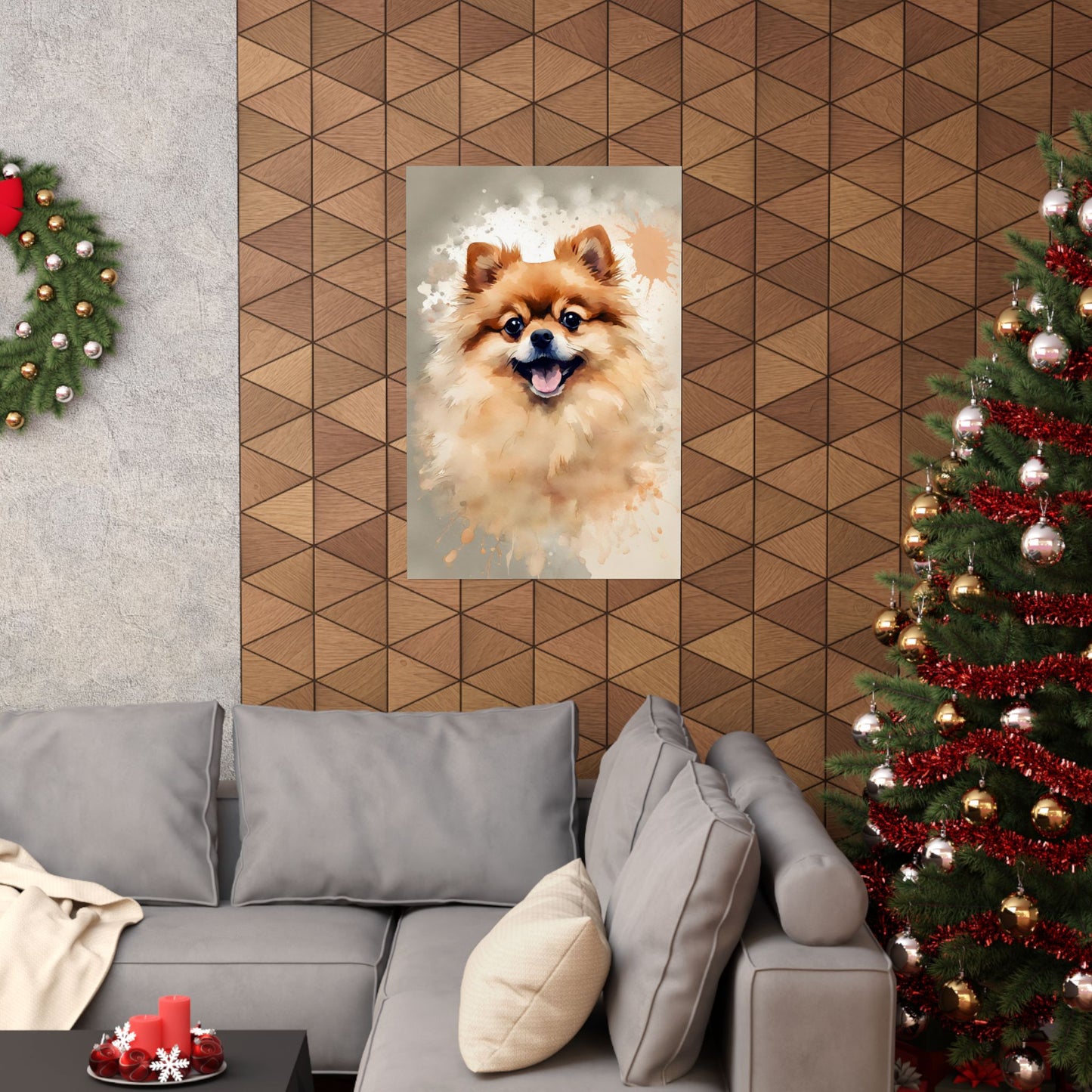 Dogs Pomeranian 04 Matte Vertical Poster
