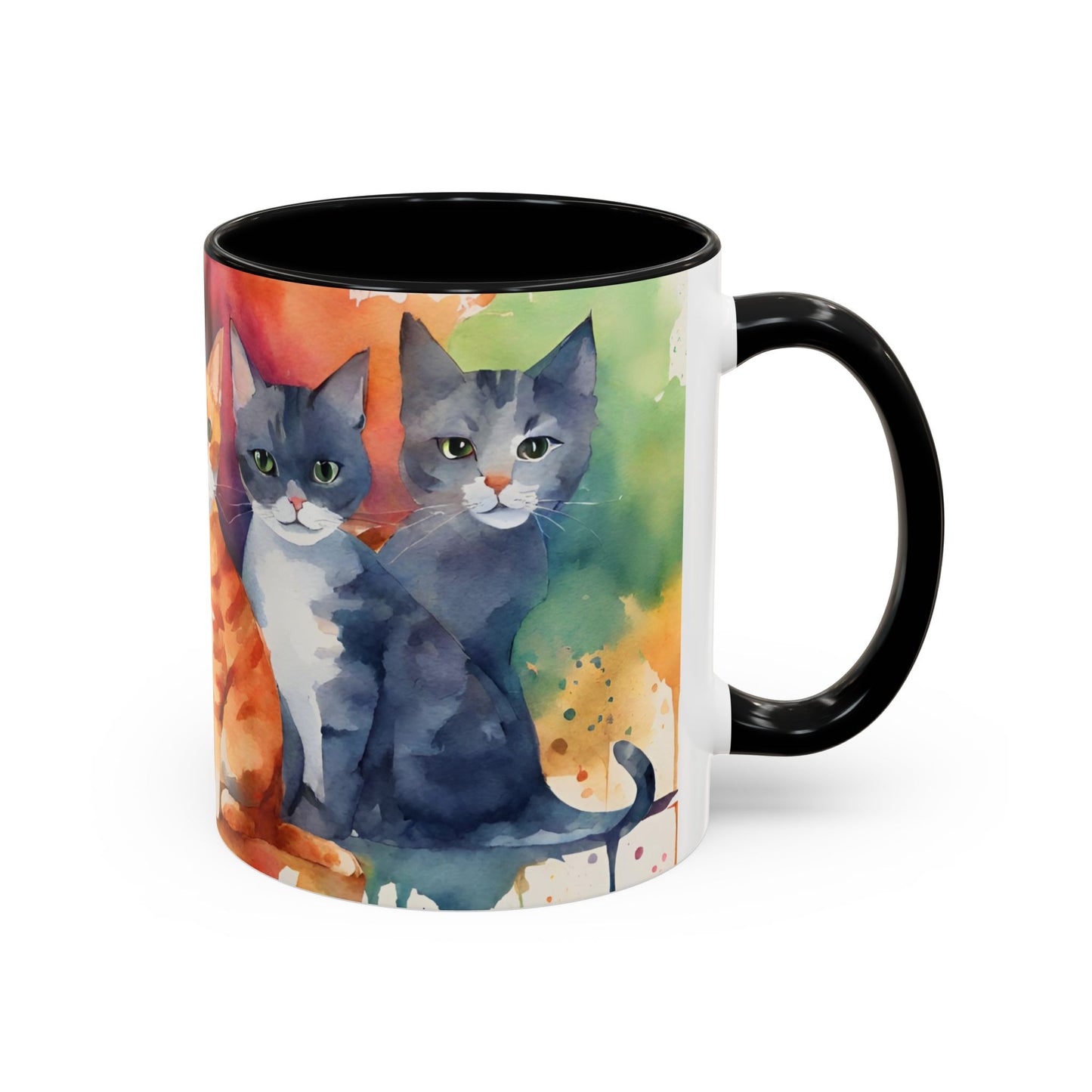 Kitties 3 Accent Coffee Mug, 11oz