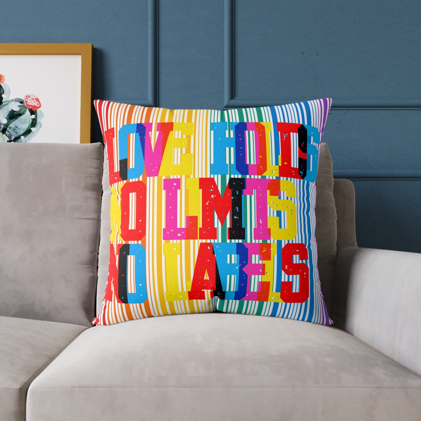Love Holds No Limits No Labels Poly Pillow