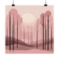 Lonely Forest Pink 2 Matte Square Posters
