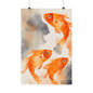 Abstract fish orange 10 Matte Vertical Posters