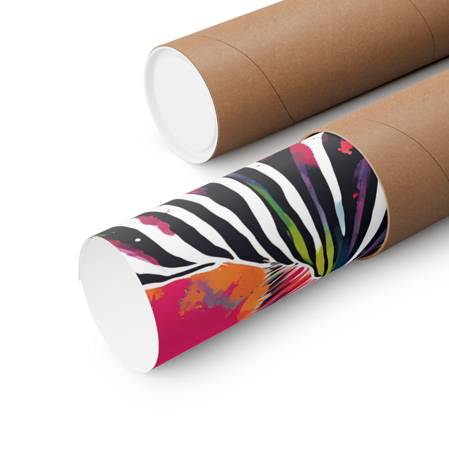 Multicolored Zebra 6 Matte Vertical Poster