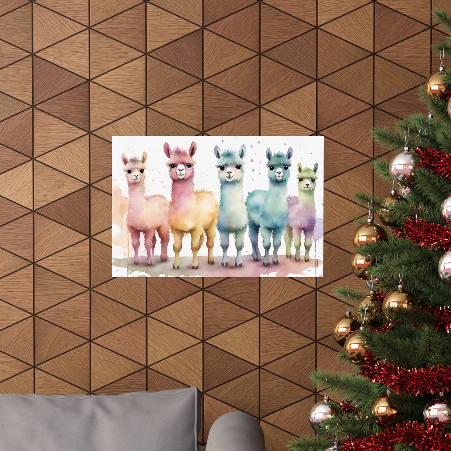 Nursery Llamas 2 Matte Horizontal Posters