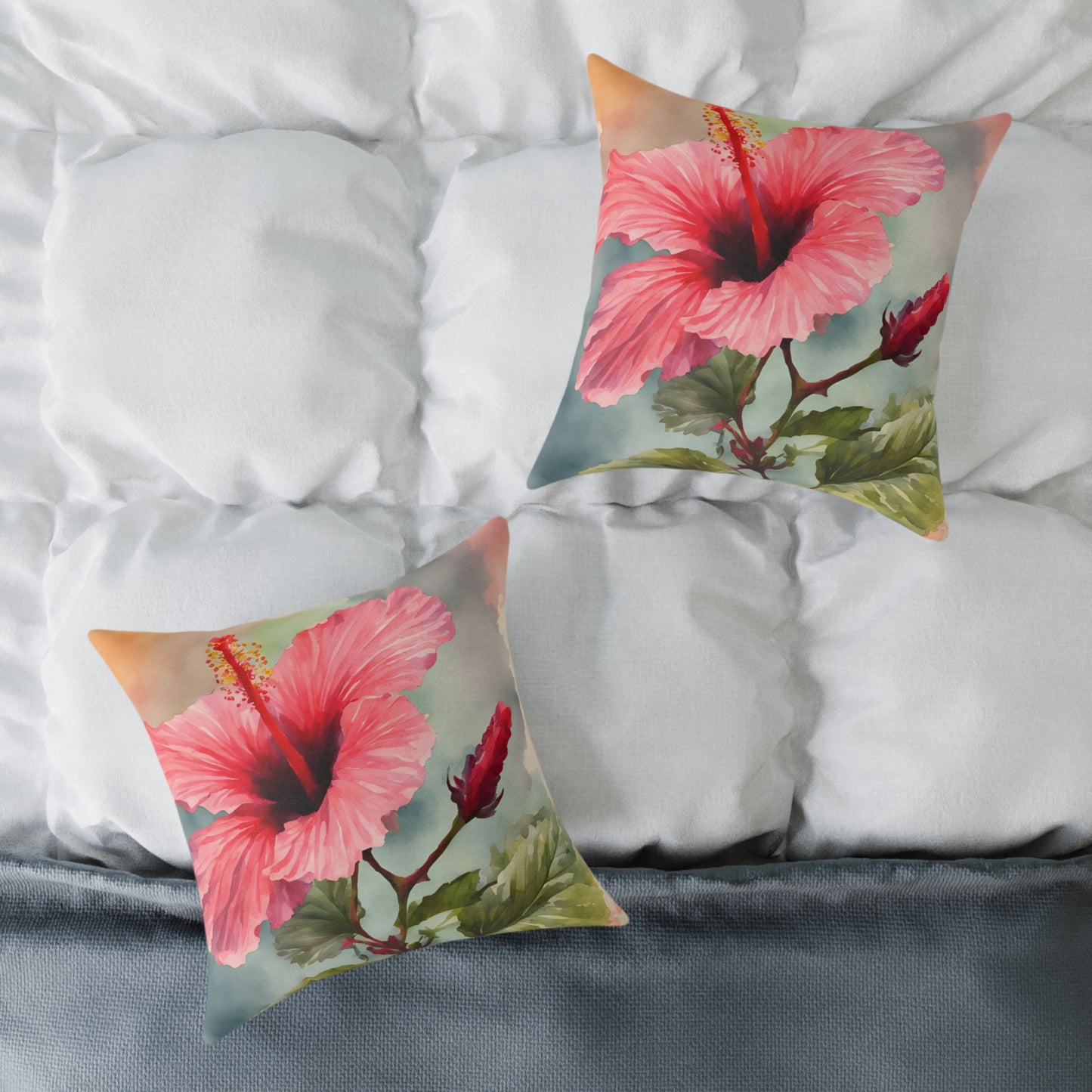 Hibiscus 04 Poly Pillow - Natures Beauty Design