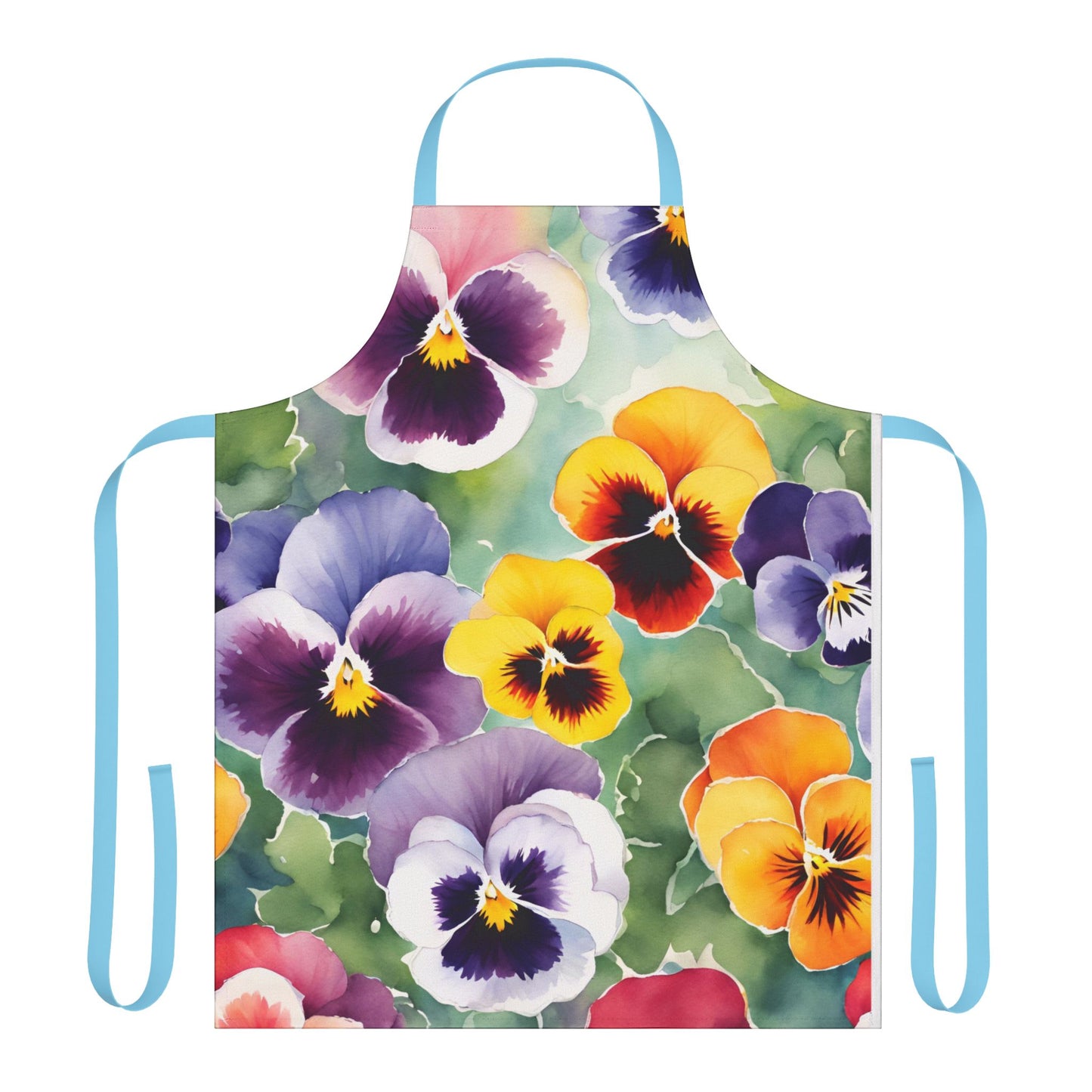 Pansies 02 Apron 5-Color Straps