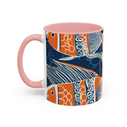 Orange Fish 03 Accent Coffee Mug (11oz)