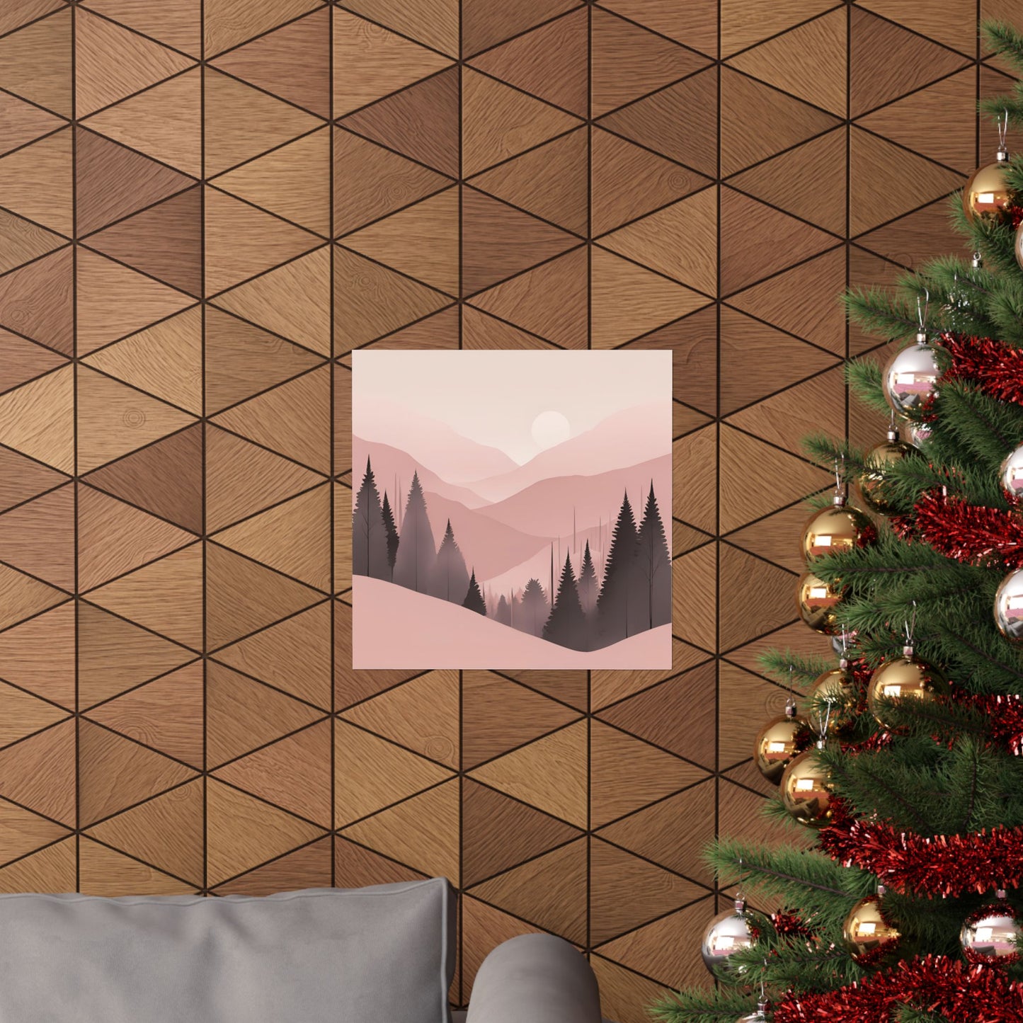 Lonely Forest Pink 4 Matte Square Posters