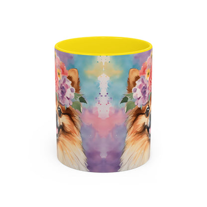 Pomeranian 01 Accent Coffee Mug - Dog Lover Gift