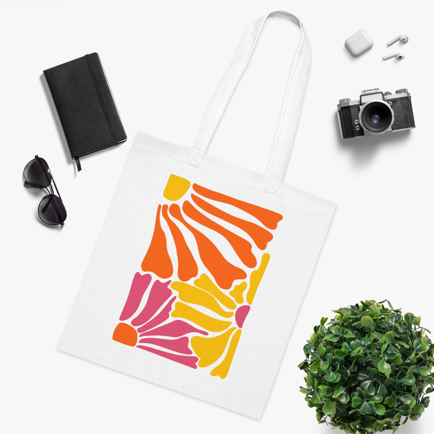 Abstract flowers 09 Cotton Tote