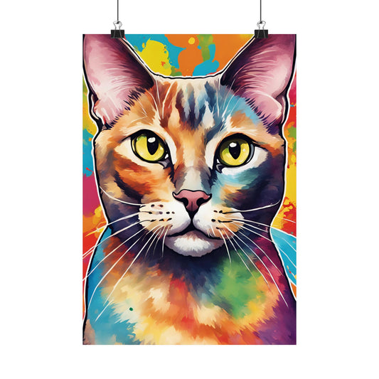 Multicolored Pussycat 4 Matte Vertical Poster