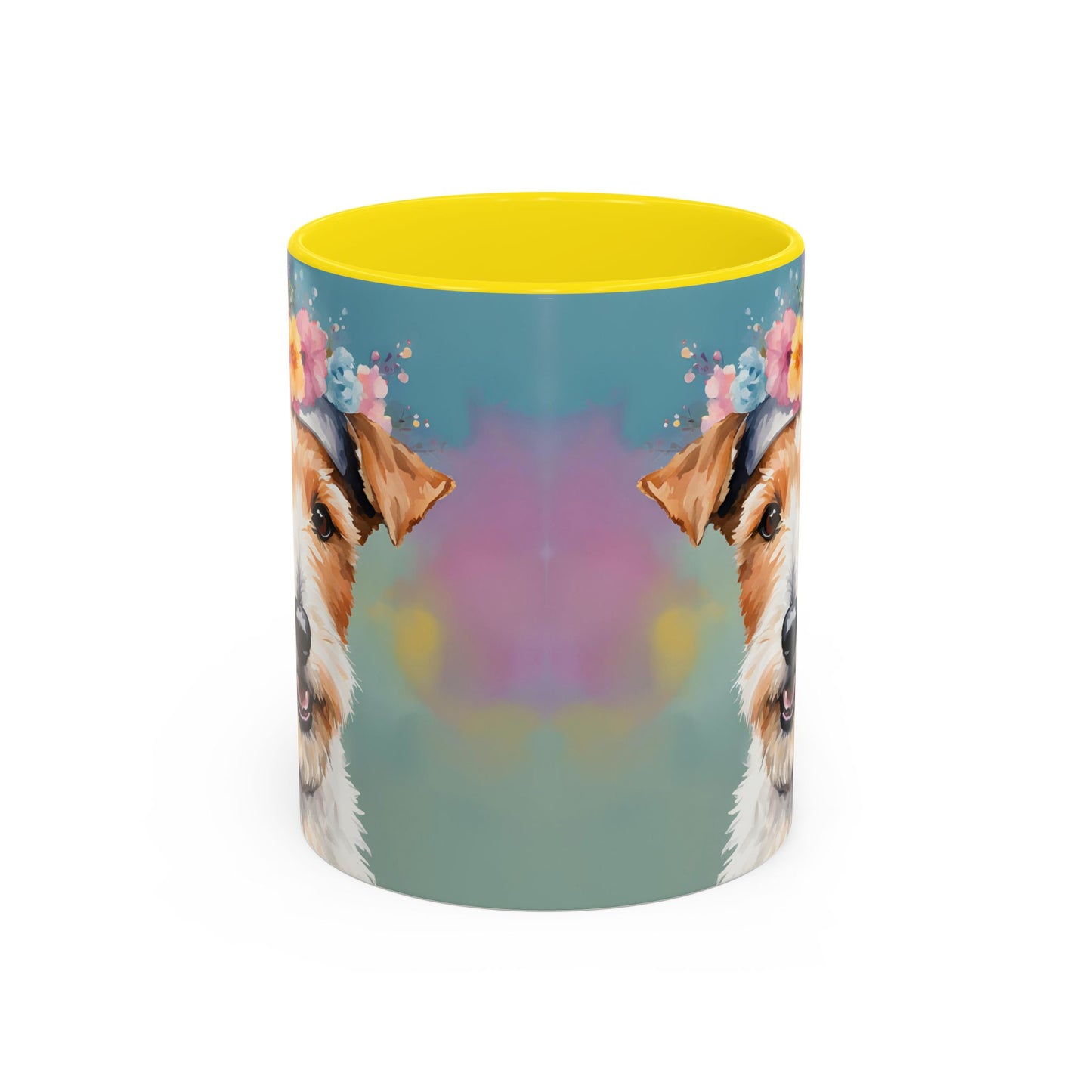 Fox Terrier 02 Accent Coffee Mug - Dog Lover Gift