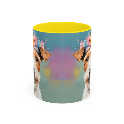 Fox Terrier 02 Accent Coffee Mug - Dog Lover Gift