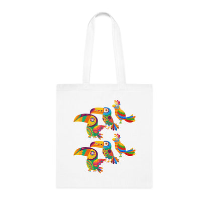 Funky birds 10 Cotton Tote