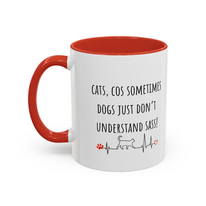 Cats V Dogs 02 Accent Coffee Mug (11oz)
