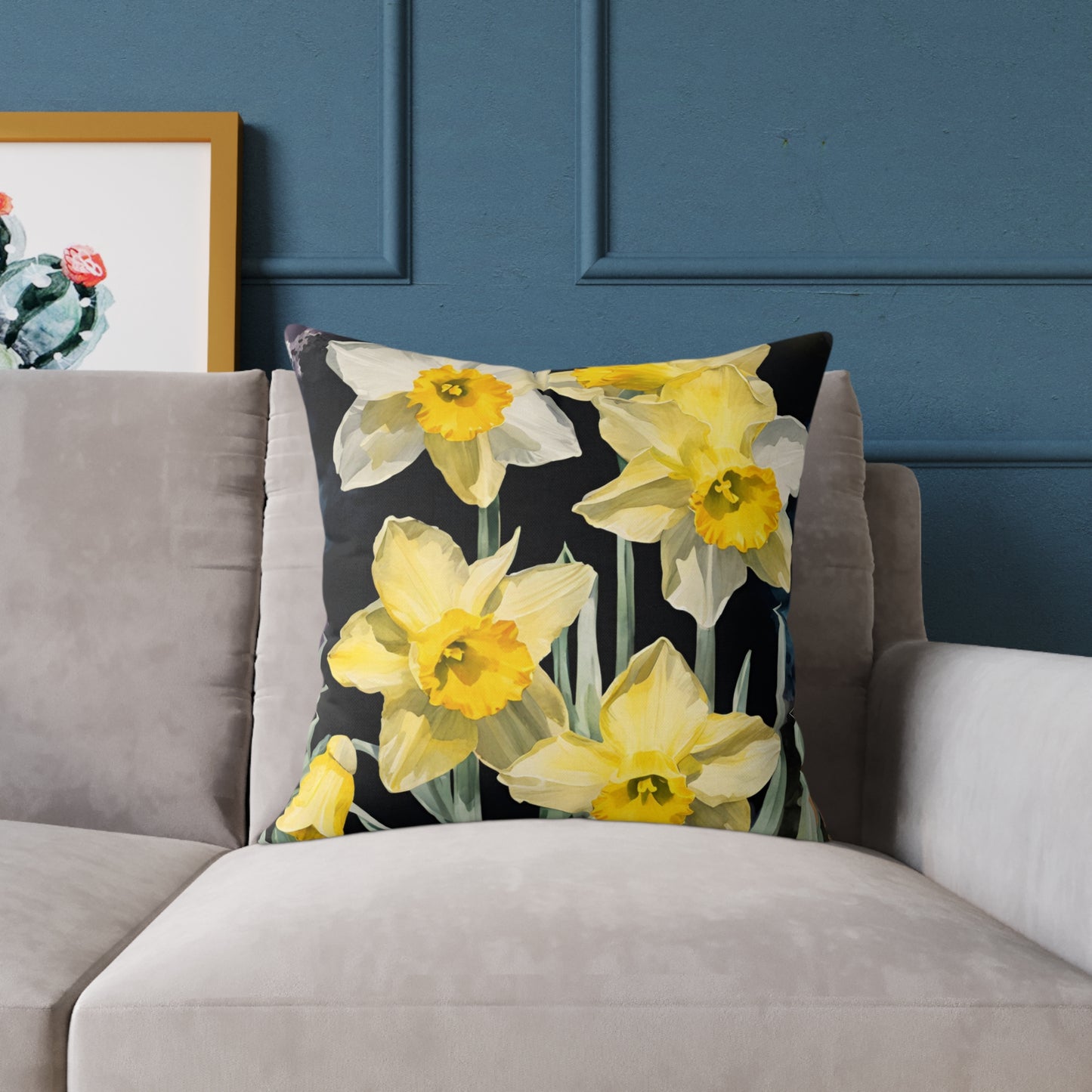 Daffodils 02 Poly Pillow - Natures Beauty Design