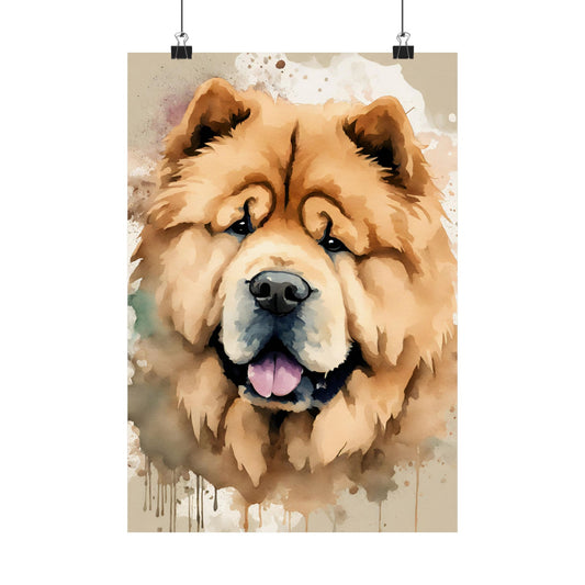 Dogs Chow Chow 02 Matte Vertical Poster