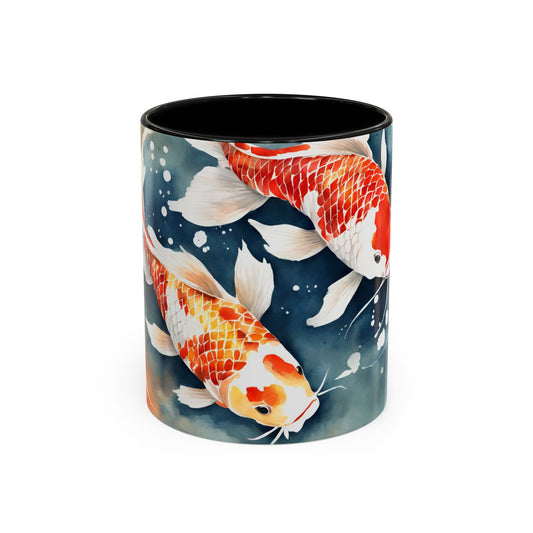 Koi Carp 01 Accent Coffee Mug (11oz)