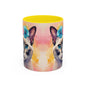 Floral Siamese Cat 04 Accent Coffee Mug - 11oz Perfect for Cat Lovers & Gifts