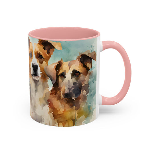 Multicoloured Doggies 5 Accent Mug 11oz
