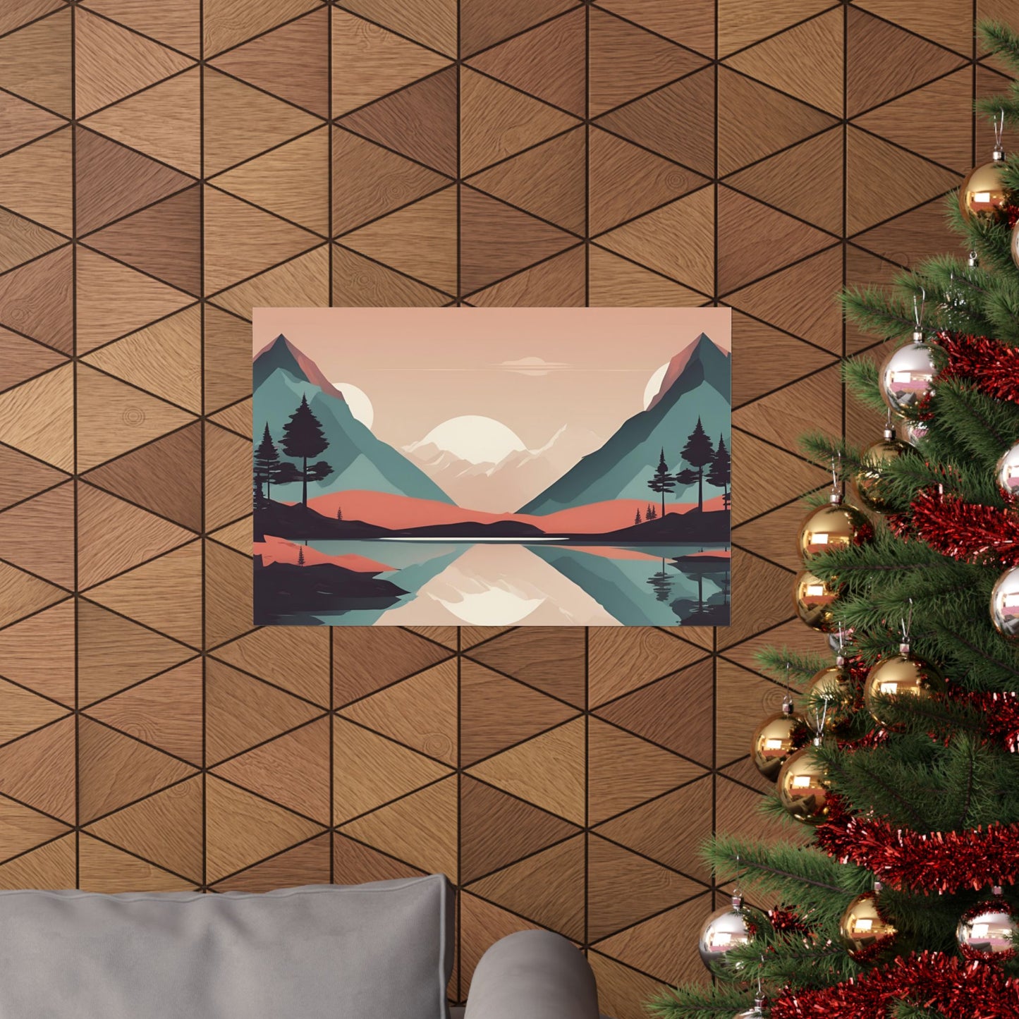 Retro mountains 3 Matte Horizontal Posters