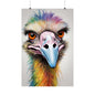 Multicolored Angry Emu 02 Matte Vertical Poster