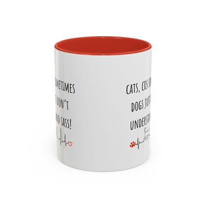Cats V Dogs 02 Accent Coffee Mug (11oz)