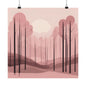 Lonely Forest Pink 2 Matte Square Posters