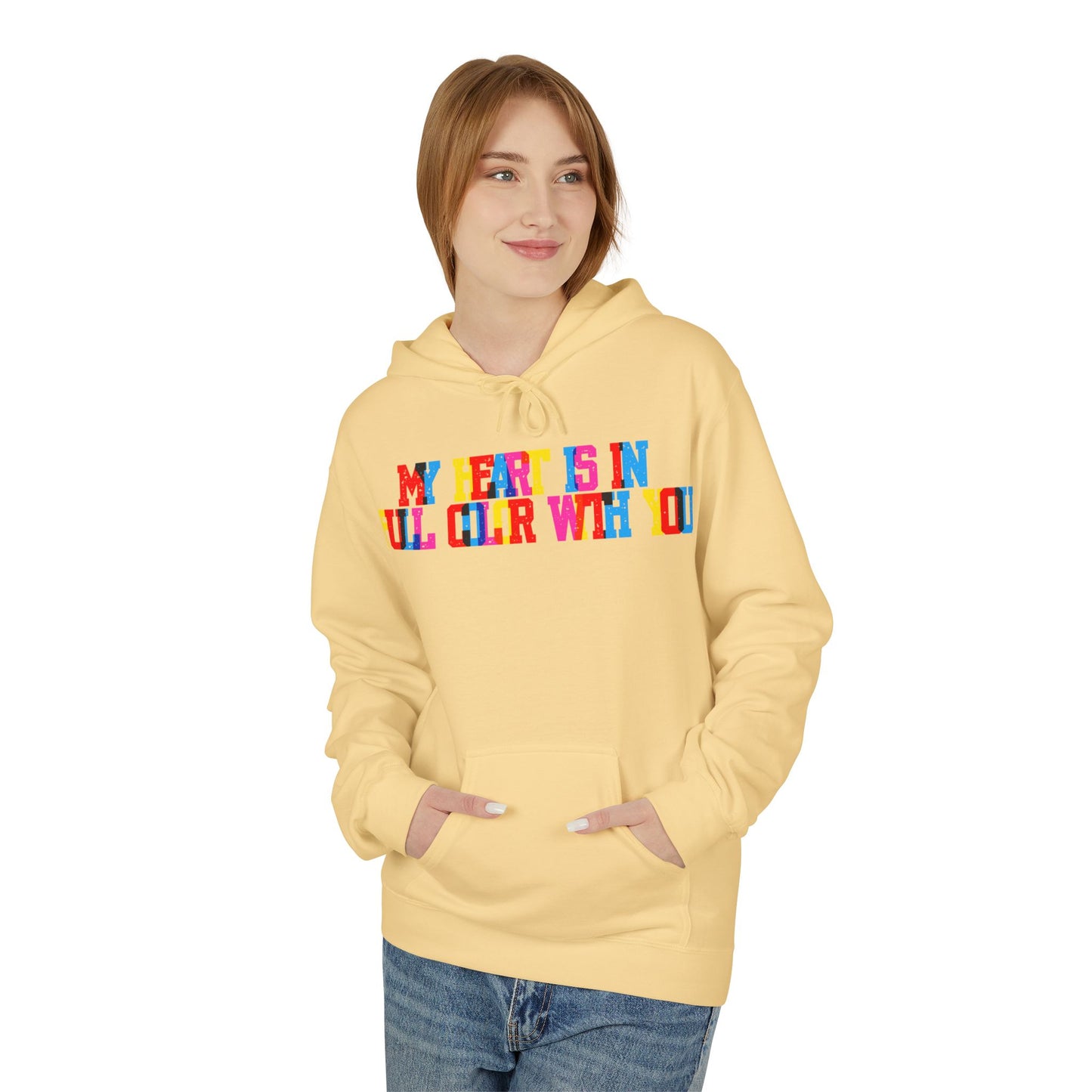 My Heart Is In Full Color With You Unisex Valentines Hoodie