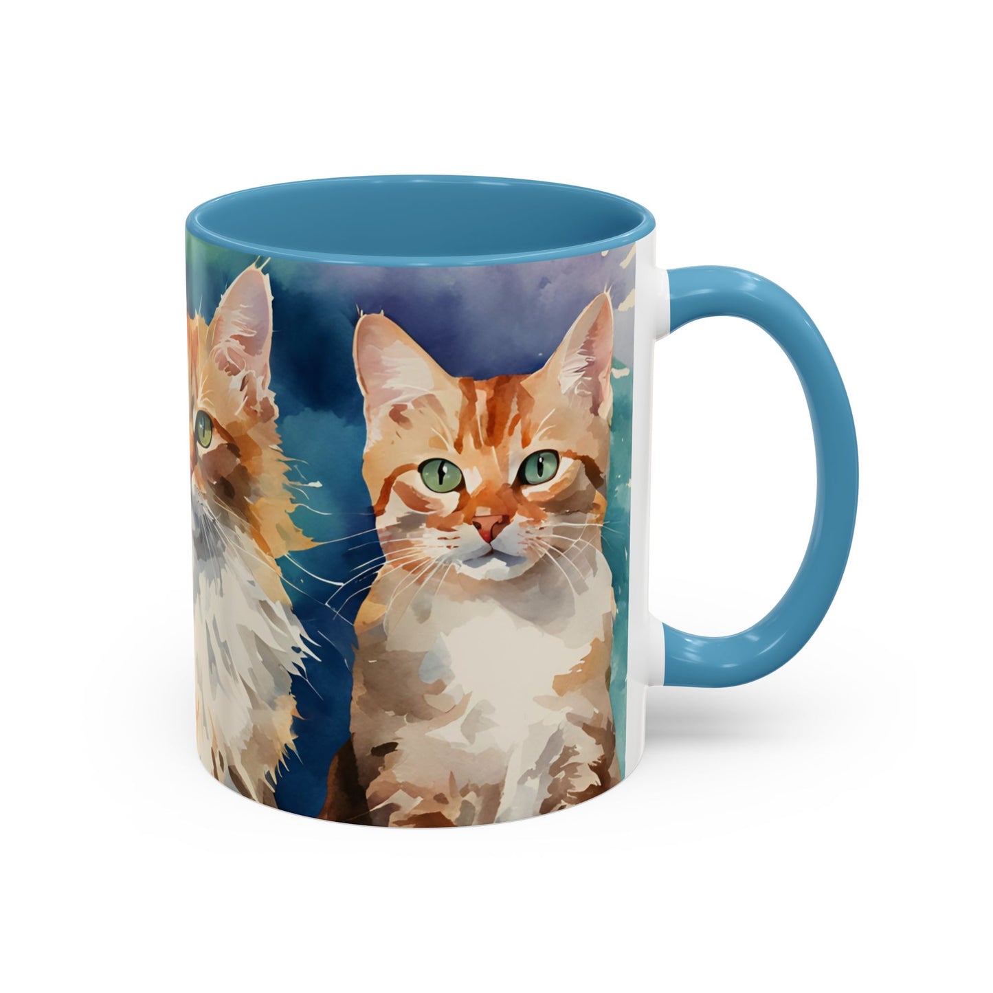 Multicoloured Kitties 8 Accent Mug 11oz