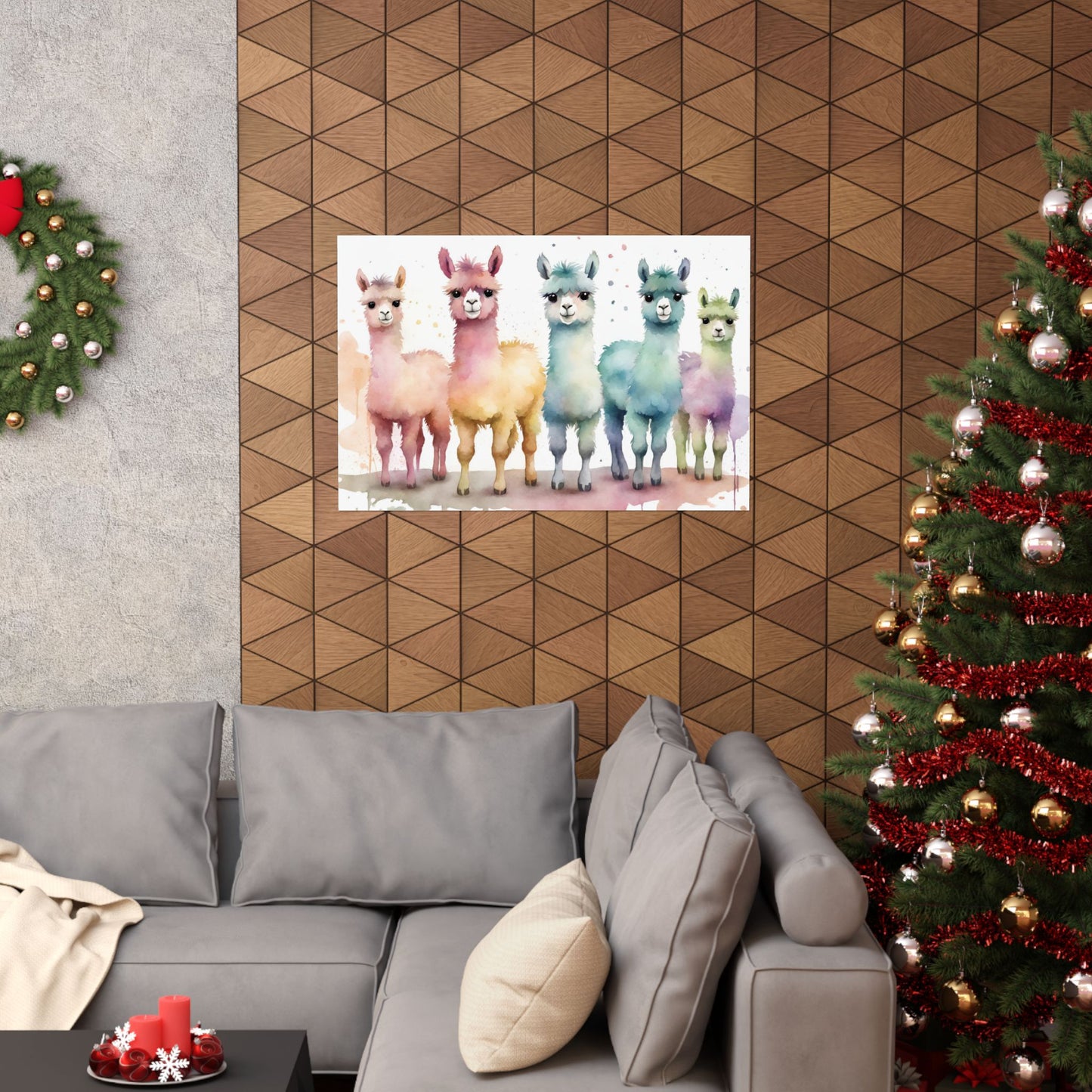 Nursery Llamas 2 Matte Horizontal Posters