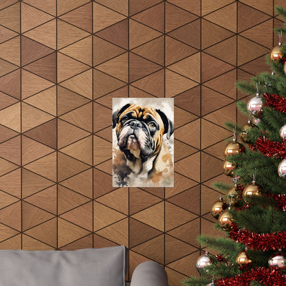 Dogs Bulldog 02 Matte Vertical Poster