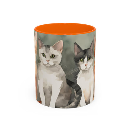 Kitties in a Row 1 Accent Mug 11oz