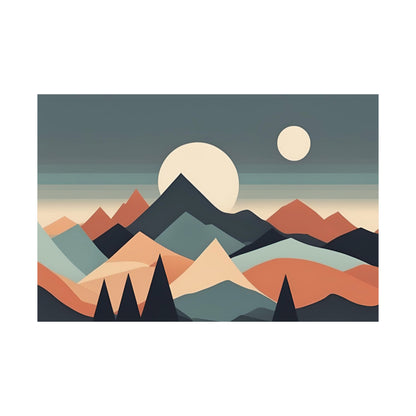 Retro mountains 1 Matte Horizontal Posters