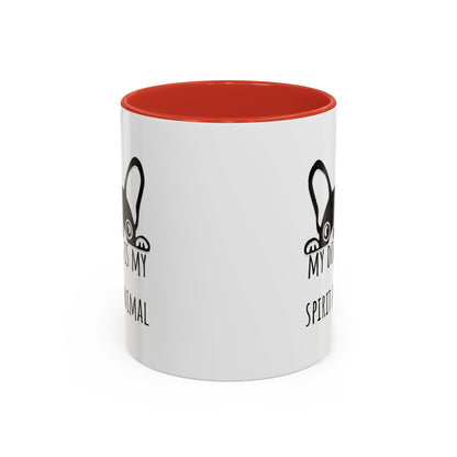 My Dog Is My Spirit Animal Accent Coffee Mug (11oz)