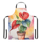 Multicolored Pot Plant 2 Adult Apron (AOP)