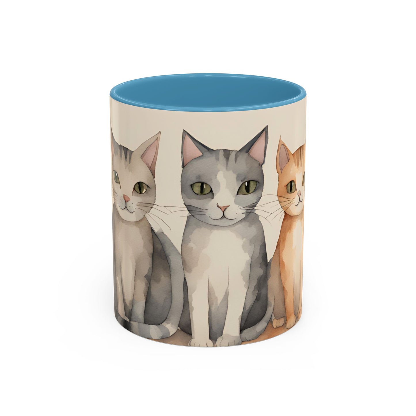 Kitties in a Row 3 Accent Mug 11oz