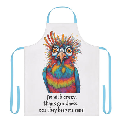 I’m with crazy……Adult Apron (AOP)