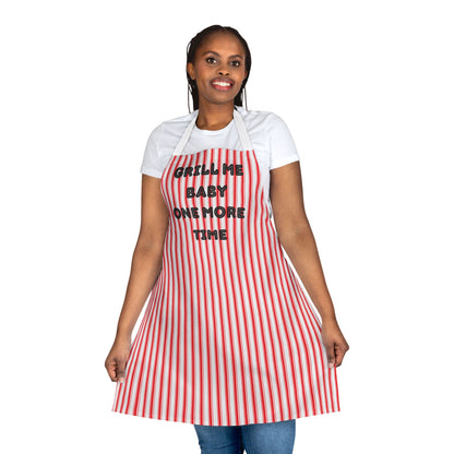 Grill Me Baby One More Time Apron, Cooking Pun