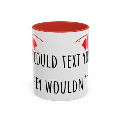 If Cats Could Text 2 Accent Coffee Mug (11oz)