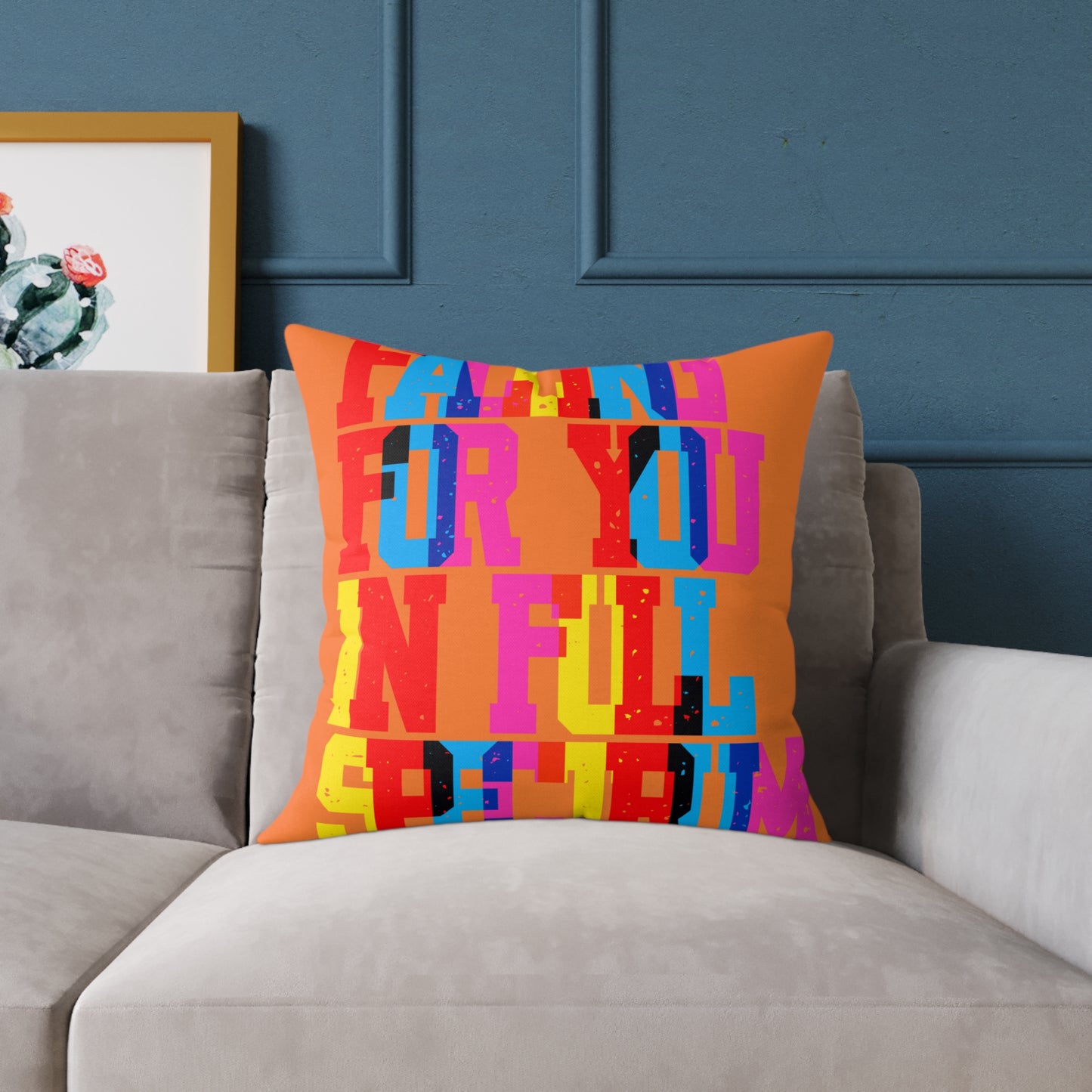 Falling For You In Full Spectrum  Poly Pillow