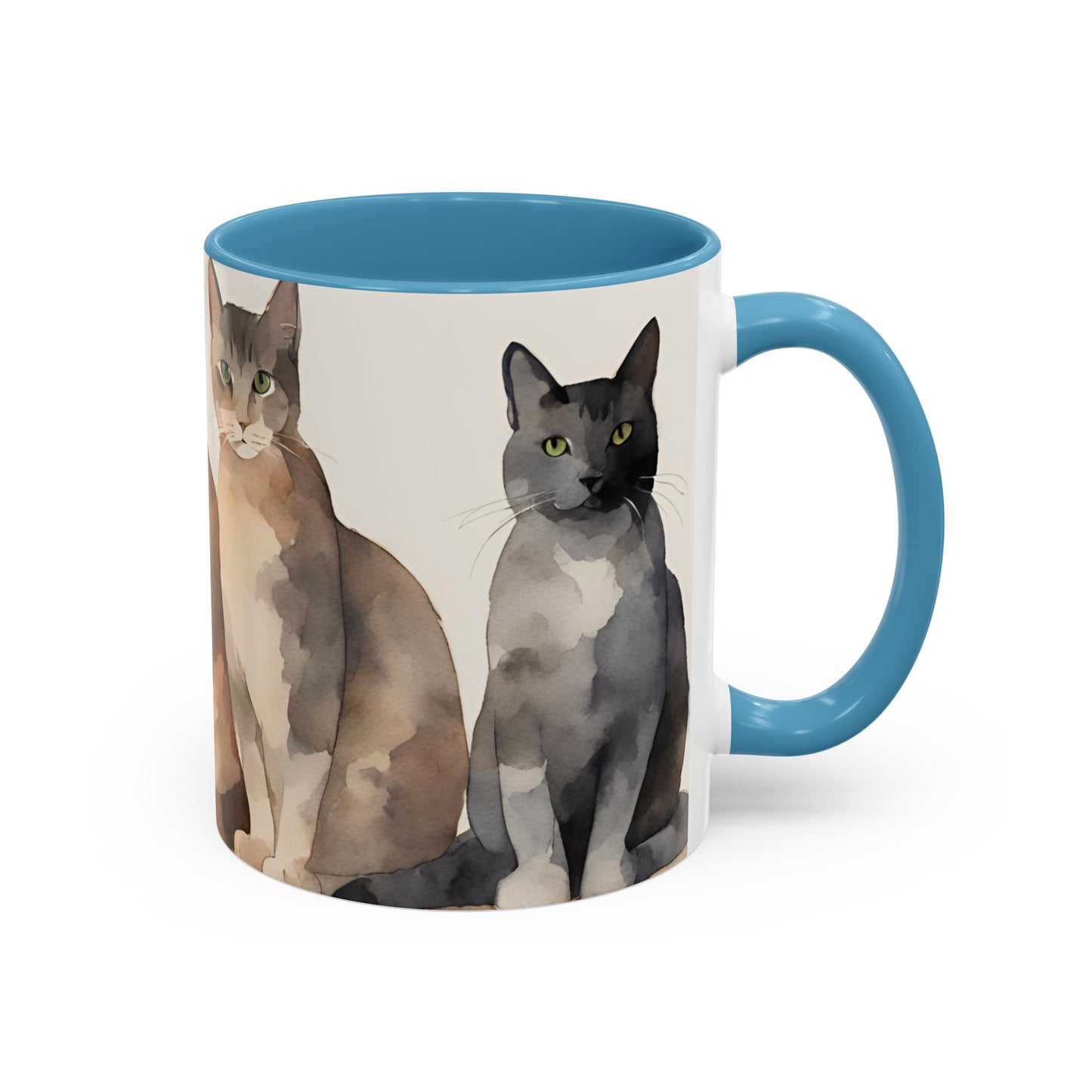 Kitties in a Row 4 Accent Mug 11oz