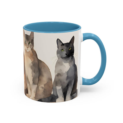 Kitties in a Row 4 Accent Mug 11oz