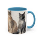 Kitties in a Row 4 Accent Mug 11oz