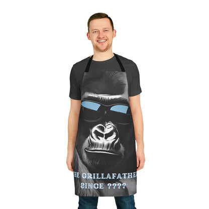 (Personizable) Grillafather EST (????) Funny BBQ Themed Apron 5-Color Straps