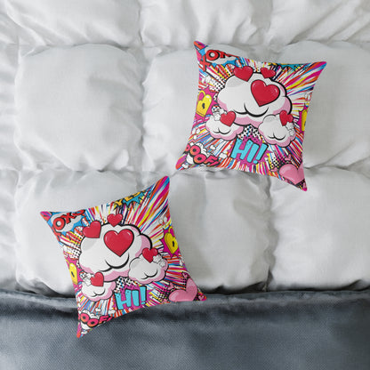 Hi! Pop Art Poly Pillow