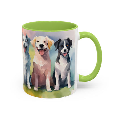 Multicoloured Doggies 8 Accent Mug 11oz